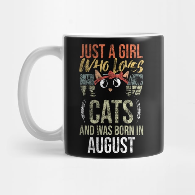 Just A Girl Who Loves Cats And Was Born In April Birthday by Rishirt